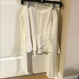 Topshop White Mini Skirt